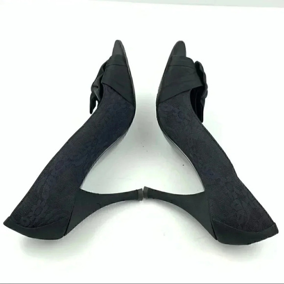 Alfani heels Callista size 7.5 black lace floral - Picture 6 of 12